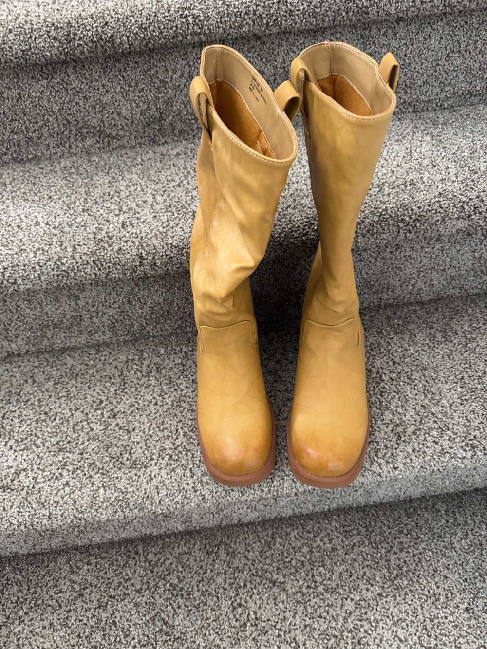 Women's Mid-Calf Tan Leather Boots